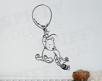 Winnie The Pooh Piglet Balloon Wall Decal Sticker Nursery Classic Bear Spiffy Decals