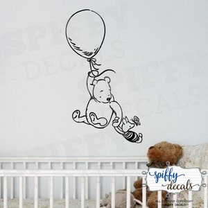 Winnie The Pooh Piglet Balloon Wall Decal Sticker Nursery Classic Bear Spiffy Decals