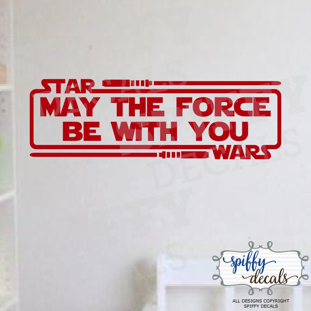 Vintage 1970's Style May The Force Be With You Retro Travel Decal Sticker