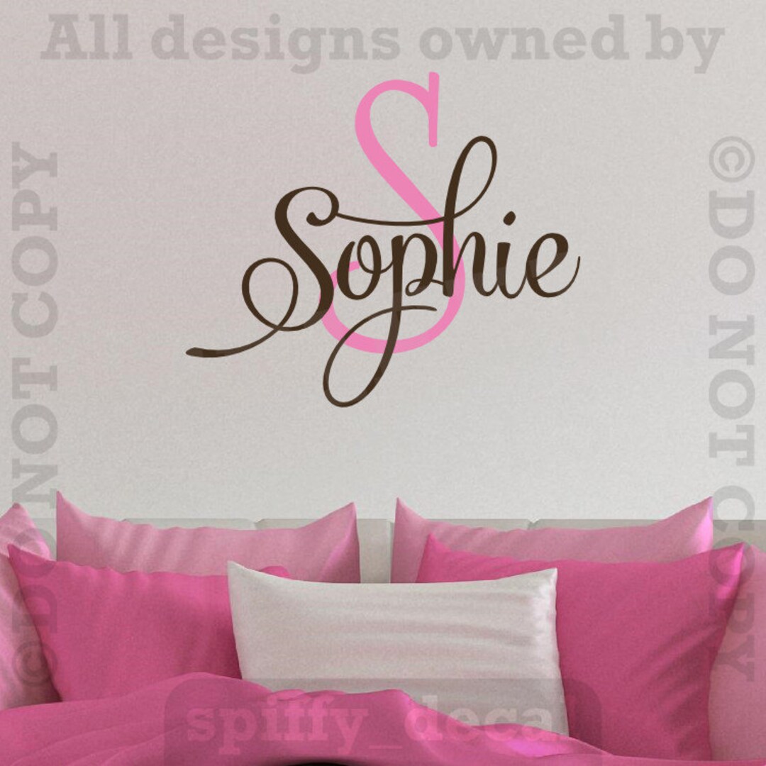 Personalized Monogram Custom Name Vinyl Wall Decal Nursery Bedroom ...