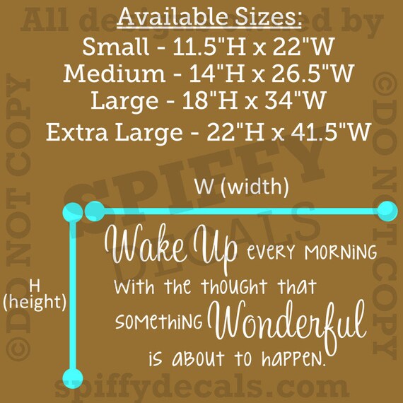 Wake Up Every Morning Something Wonderful Happen Quote Vinyl Wall Decal Sticker Wake Up Every Morning Something Wonderful Happen Quote Vinyl Wall Decal Sticker