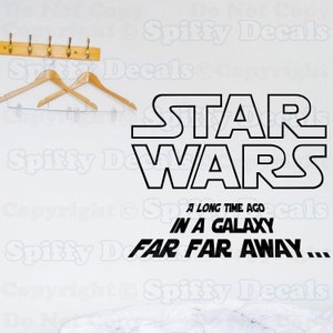 Star Wars A Long Time Ago Theme Vinyl Wall Decal - Etsy