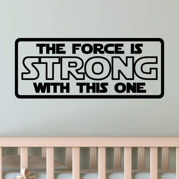 Star Wars The Force Is Strong With This One Vinyl Wall Decal Sticker Yoda Darth Vader