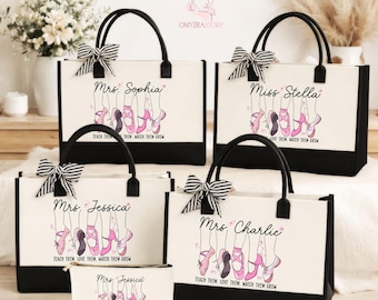Dance Teacher Gift, Teacher Appreciation Gifts, Tote Bag for Ballet, Ballet Teacher Gift, Dance Mom, Dancer Gift, Gift For Dancer, Dance Bag