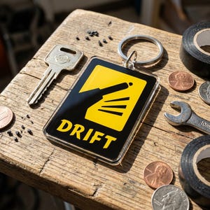 Drift Handbrake Acrylic Keychain, Racing Car Enthusiast Gift, JDM Style Keyring, Racing Sport Key Holder, Unique Gift for Driver