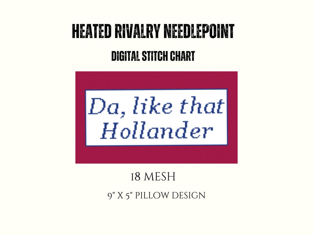 Heated Rivalry Alignment Chart Heated Rivalry Digital Needlepoint Chart | Digital Stitch Chart PDF for ...