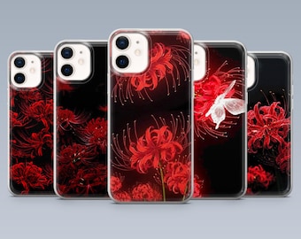 Spider Lily Phone Case Lily Tropical Cover for iPhone 17Pro, 16, 15, 14, 13, 12, Samsung S25, S24, S23Fe, S22, A16, A26, A56, Pixel 10, 9Pro