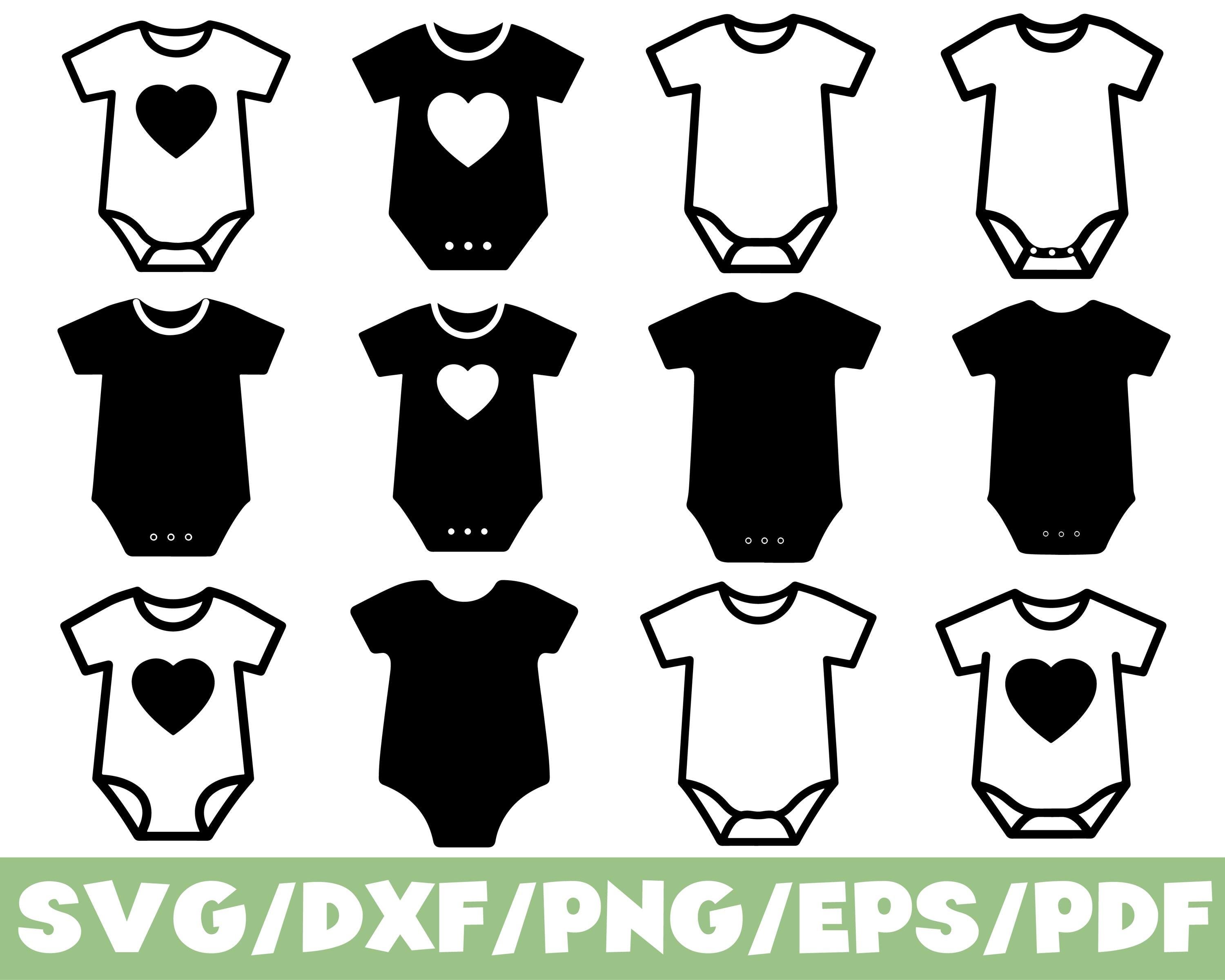 Baby Onesie SVG Bundle: Nursery Bodysuit Designs (digital Download - Etsy