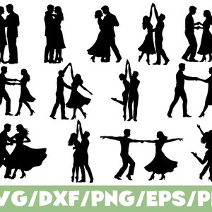 Par som dansar SVG silhuettpaket, romantisk dansposeuppsättning