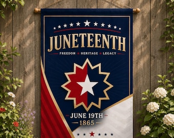 Juneteenth Garden Flag, Black History Heritage Decor, Freedom Day 1865 Porch Sign, African American Yard Flag