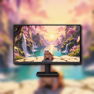 Turtle Oasis Haven | 4K Desktop Wallpaper | Monitor Wallpaper | Desktop Background