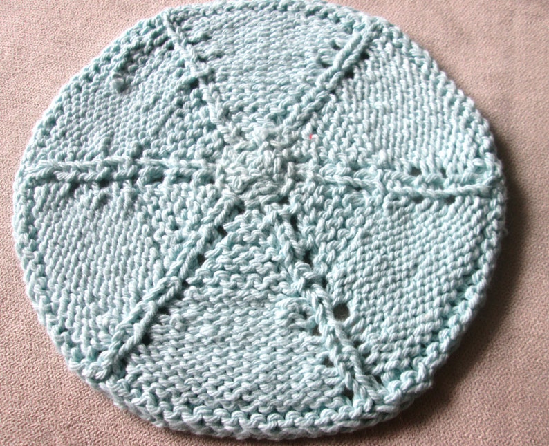 Round Dishcloth Knitting Pattern Circular Dishcloth Knitting Etsy