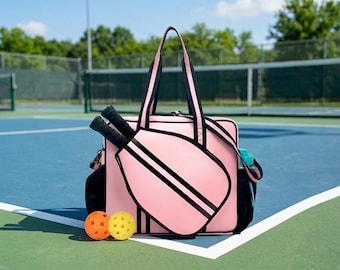 Bolso de mano personalizado para pickleball, bolso personalizado para pala para hombres y mujeres, correa de hombro ajustable, regalo para jugadores de pickleball, regalo para el Día de la Madre