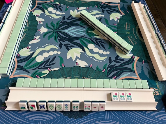 FOLDING Mahjong Racks With Magnetic Pushers Set of 4