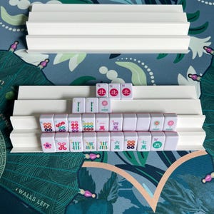 Double rack for mini Mahjong tiles