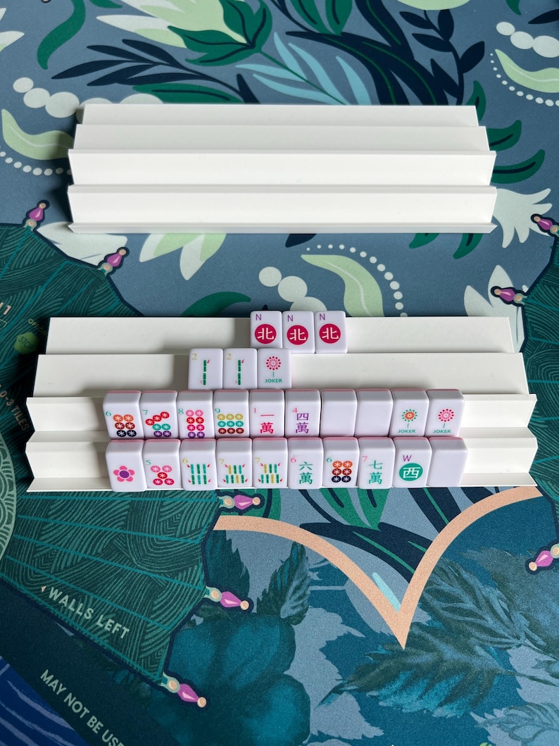 Double rack for mini Mahjong tiles