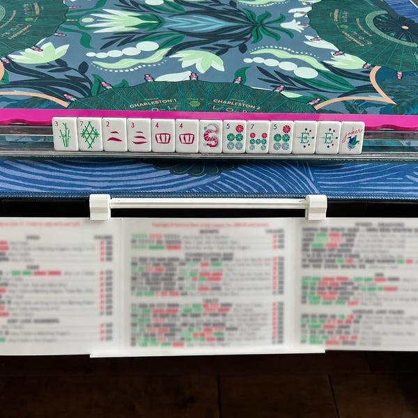 Mahjong Card Holder Under Table Mat