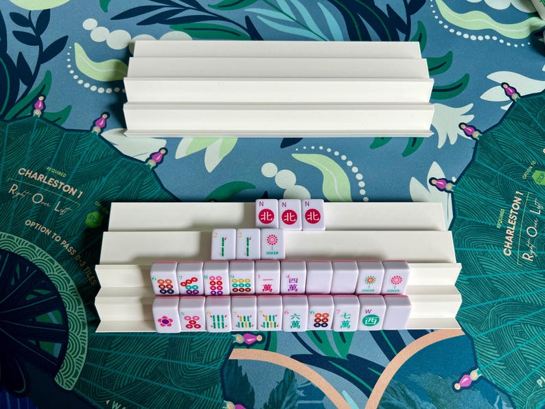Double rack for mini Mahjong tiles