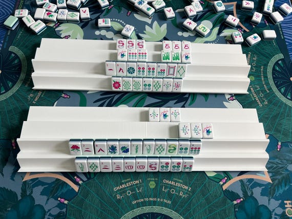 FOLDING Mahjong Double Rack For 2 Player Mahjong Set of 2