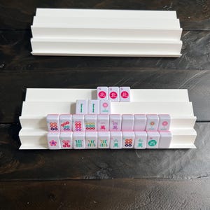 Double rack for mini Mahjong tiles