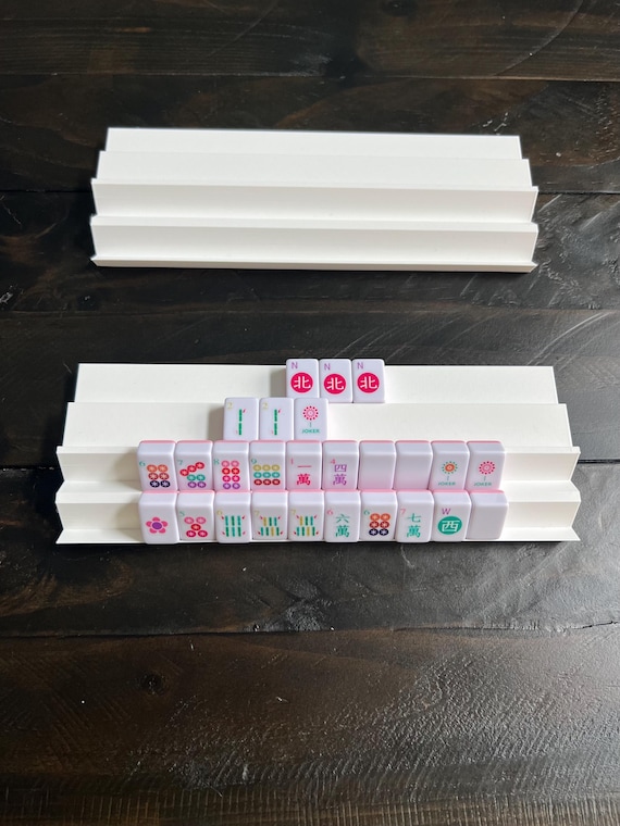 Travel Mahjong Double Rack for 2 Player Mahjong Mini Tiles