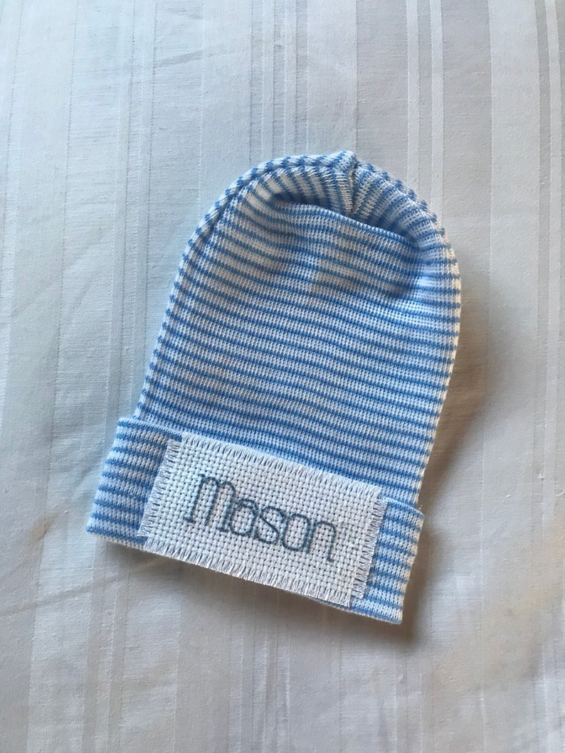 Twins newborn hats for both baby boy and baby girl twins by Infanteenie Beenie