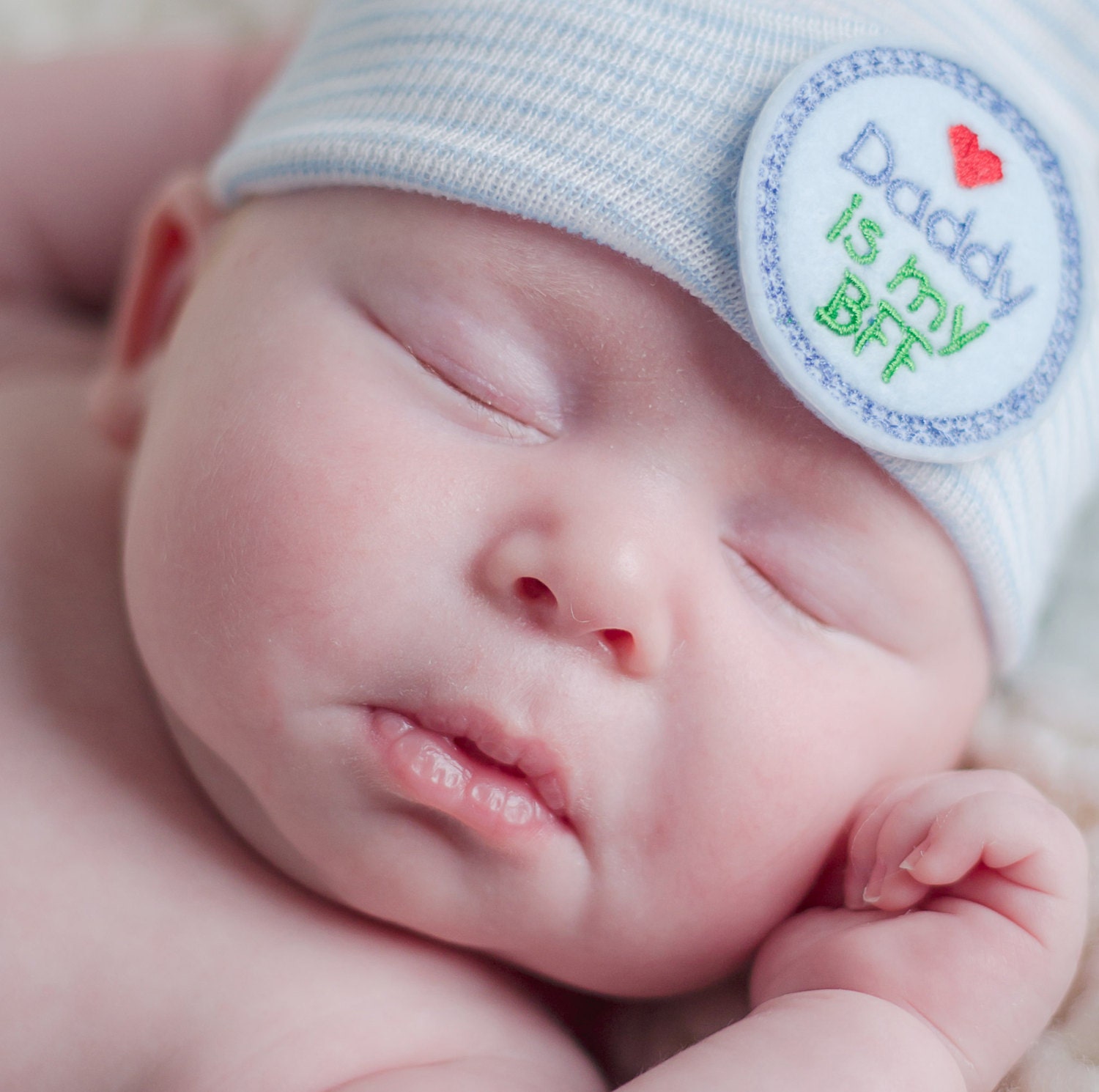 Baby boy newborn hospital hat newborn boy blue and white Etsy