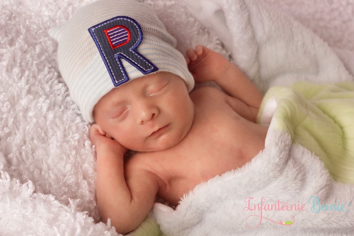 MONOGRAMMED NEWBORN BOY hat newborn hospital hat Baby boy Etsy
