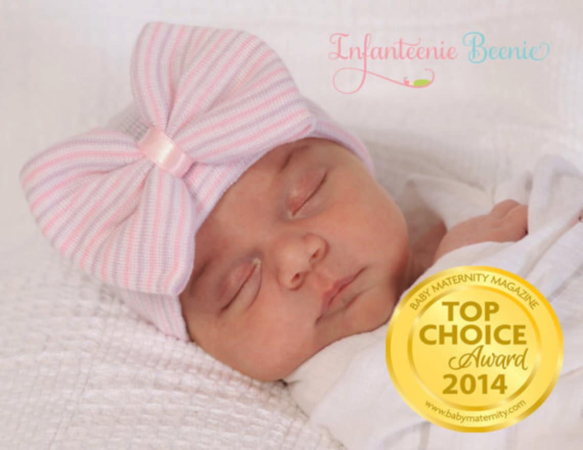 Baby Girl Newborn Hospital Hat Newborn Girl Hospital Hat With Etsy