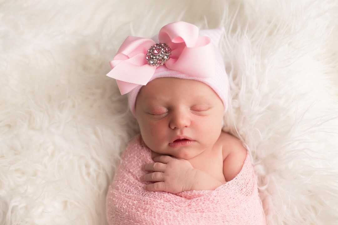 BABY GIRL HAT Newborn Hospital Hat Newborn Girl Hat Infant Etsy