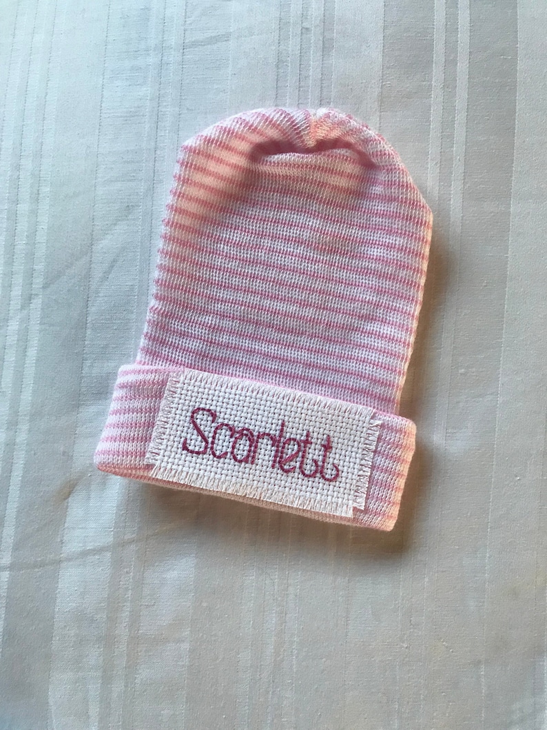 Twins newborn hats for both baby boy and baby girl twins by Infanteenie Beenie