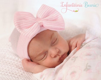 BABY GIRL HAT baby girl newborn girl hat infant girl hat hospital newborn hat newborn hat infant hat baby hat baby bow take home outfit