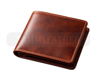 Handgefertigte Echtleder Bifold Brieftasche für Herren Maßangefertigt