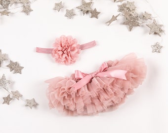 Argentina Baby Light Blue White Ruffles Bloomer Headband Set 6-24m