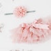 Baby Girl Ruffle Bottom Tutu Bloomer Headband Set in Mauve - Newborn Photo Set - Cake Smash - Diaper Cover - Baby Gift - First Birthday