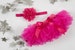 Baby Girl Ruffle Bottom Tutu Bloomer & Headband Set in Hot Pink - Newborn Photo Set - Cake Smash - Diaper Cover - Baby Gift - First Birthday 