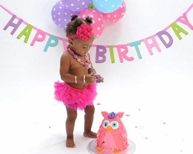 Baby Girl Ruffle Bottom Tutu Bloomer & Headband Set in Hot Pink Newborn Photo Set Cake Smash Diaper Cover Baby Gift First Birthday image 3
