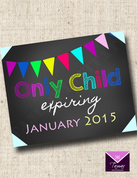 PRINTABLE Pregnancy Announcement - Only Child expiring Il_570xn