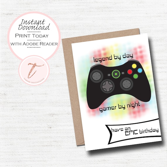 Print  Picture Digital Download Gamer 