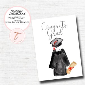 Digital Graduation Card, Happy Graduation Card,  Class of 2022, School Graduation, PDF Printable Download