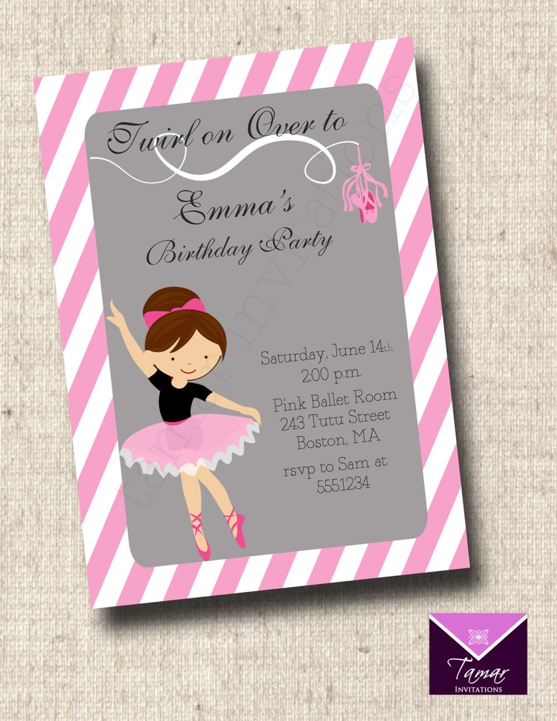 Printable Ballerina Party Favor Tags Thank You Ballet - Etsy