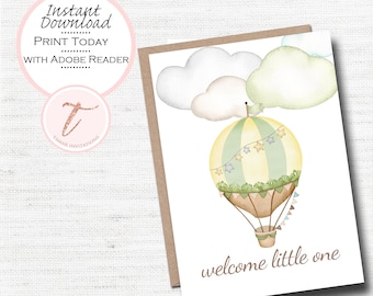 Digital Baby Shower Card, Gender Neutral Baby Shower Card, Welcome Baby Card, Girl or Boy Shower, Congratulations Baby, Digital  Download