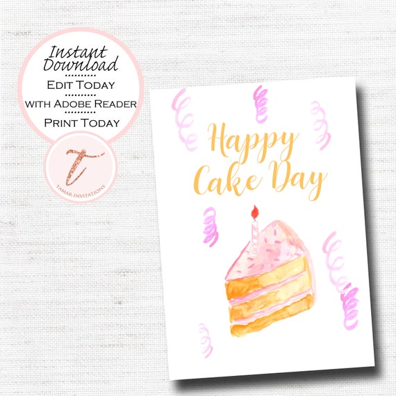 Happy Birthday Cake Card, Greetings Cards Delivered