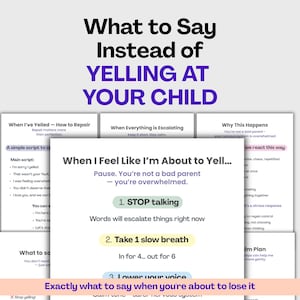 Parenting Scripts What to Say Instead | Meltdown Support, ND Parent Aid (PDF Download)
