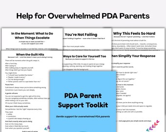 PDA Parent Support Toolkit | ADHD Autism Gentle Parenting Guide (PDF)