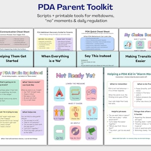 Kit di strumenti PDA per genitori / Supporto per la gestione delle crisi emotive, comunicazione e autoregolazione (download digitale)