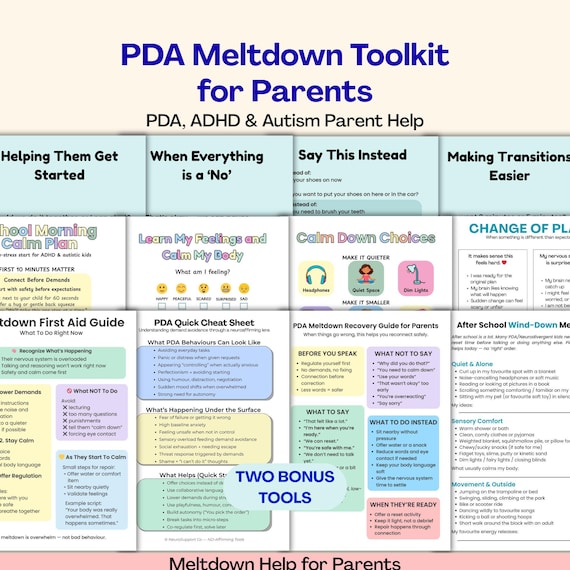When Your Child Refuses Everything PDA ADHD Autism Printable, Demand Avoidance Parenting Tool, What To Say, Meltdown Prevention Guide