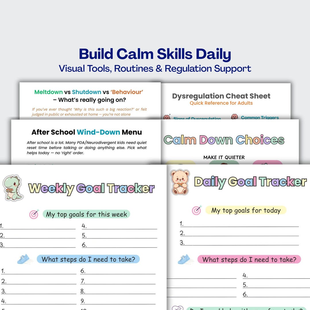 Calm Down Toolkit for Kids | ADHD Autism Visual Supports (printable PDF ...