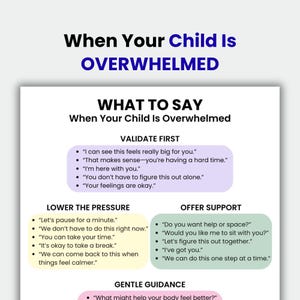 Emotional Regulation Parent Cheat Sheet | ADHD Autism PDA Support (Digital Download)