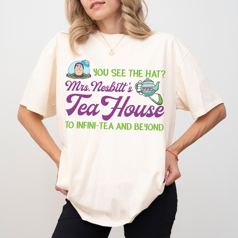 comfort colors shirt, hoodie sweatshirt, youth toddler shirt, vintage disney shirt, disneyland trip, family vacation, mrs nesbitt shirt, toy story tea house, buzz lightyear shirt, magic kingdom, toy story shirt, To Infinity Beyond, mineral wash tee